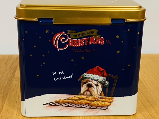 メープルマニアのクリスマス缶後ろ